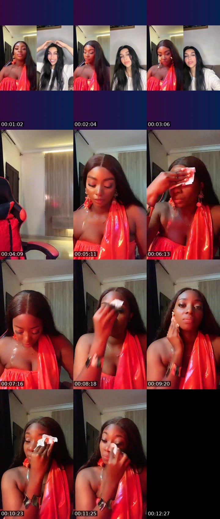 Contact-sheet preview of HBD🅱️ee🐝😈's Liveme recording