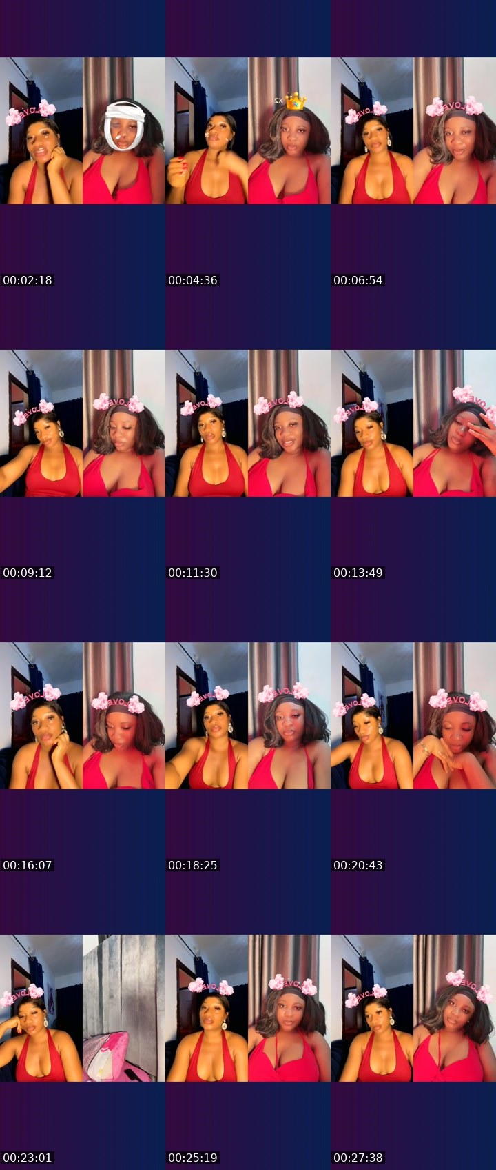 Contact-sheet preview of STAR✨🏦's Liveme recording