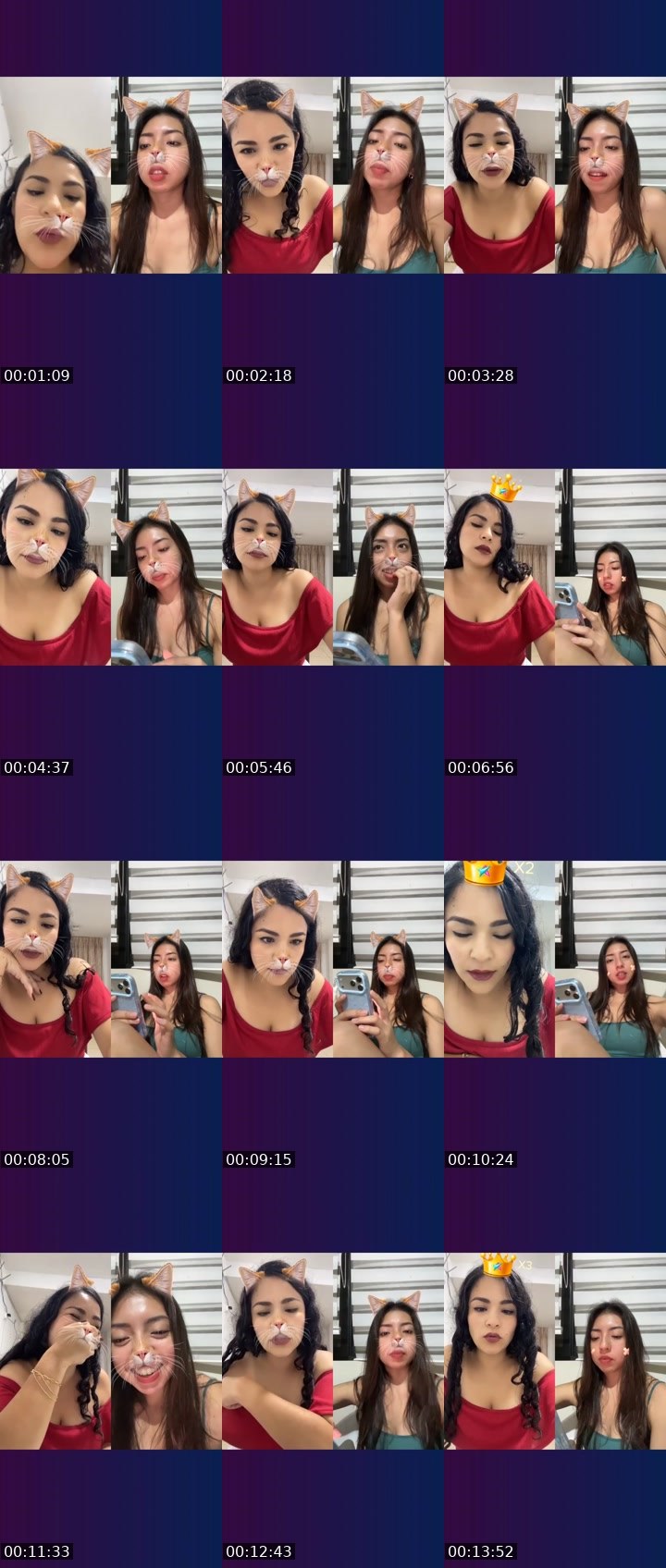 Contact-sheet preview of 🌐Paola🧸👻♥️'s Liveme recording
