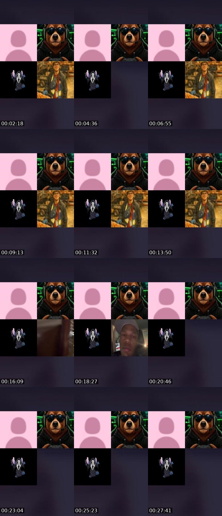 Contact-sheet preview of angel🧋's Liveme recording