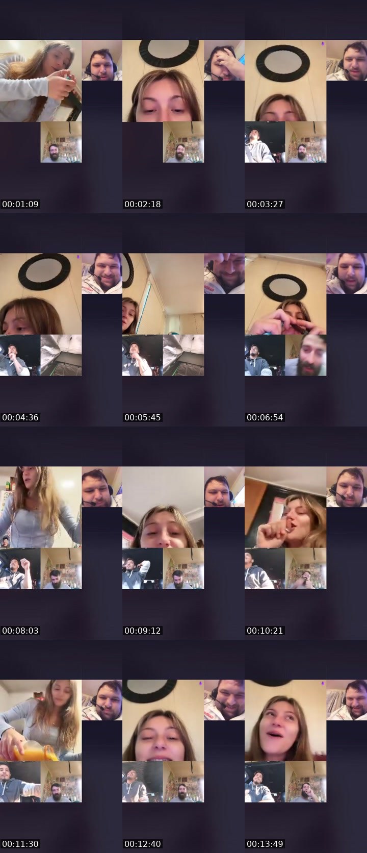 Contact-sheet preview of 𝘬​ᥴ ꪖ​ꪀ​ꪀ🔆's Liveme recording