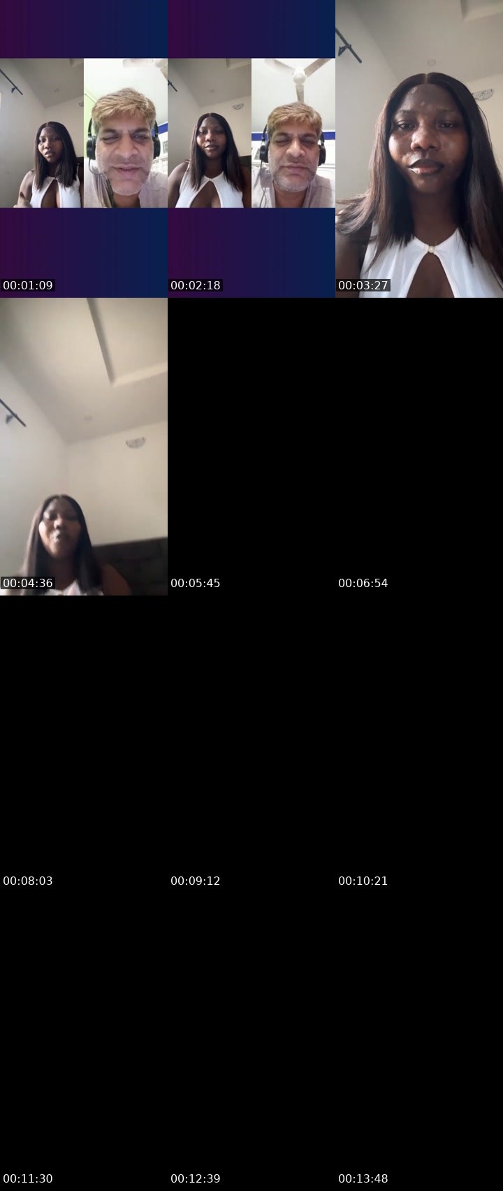 Contact-sheet preview of Oliveria's Liveme recording