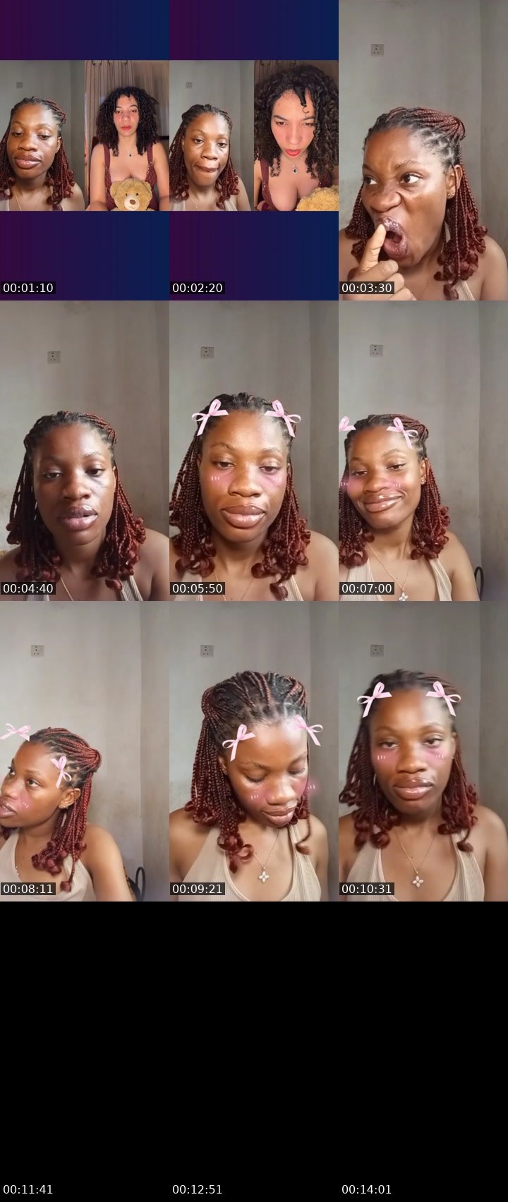 Contact-sheet preview of 🏦Fibi ❤️‍🔥🍭's Liveme recording