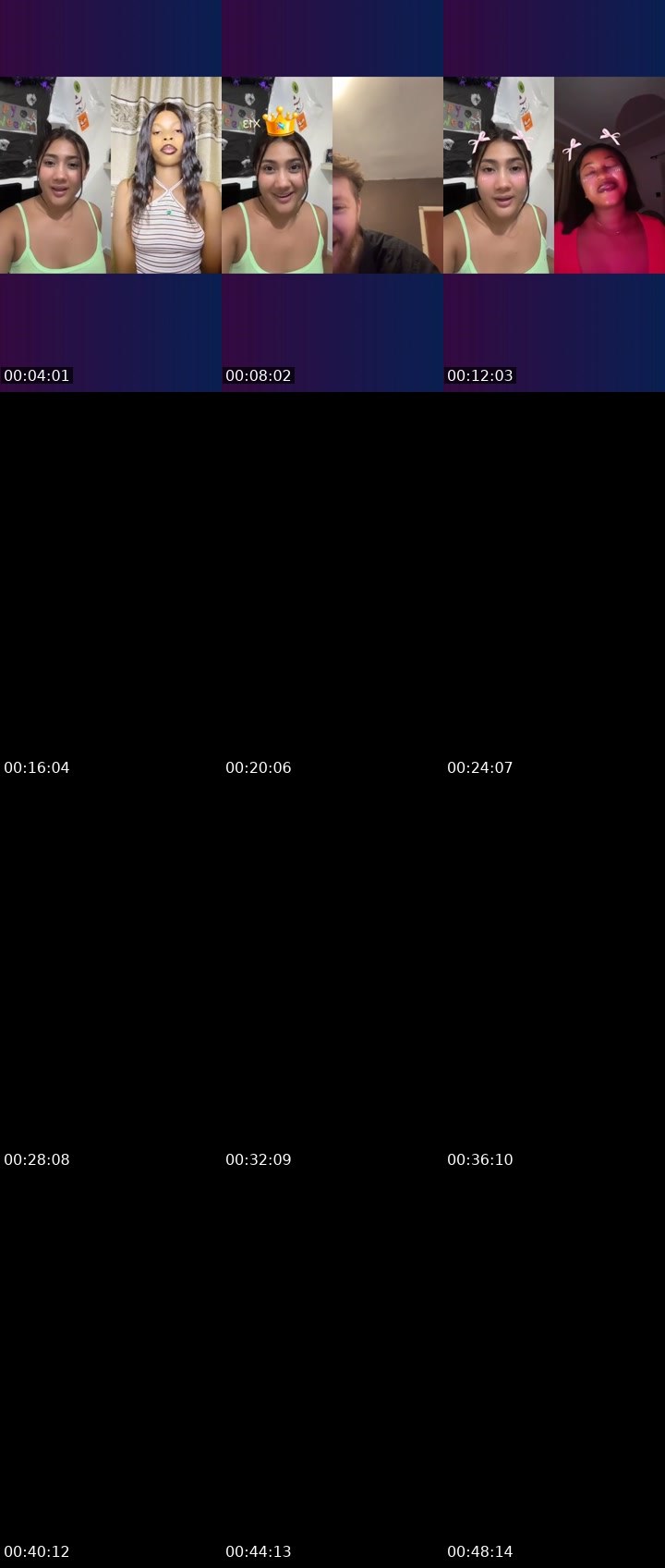Contact-sheet preview of 🦂RosJaick 🫧🧸's Liveme recording
