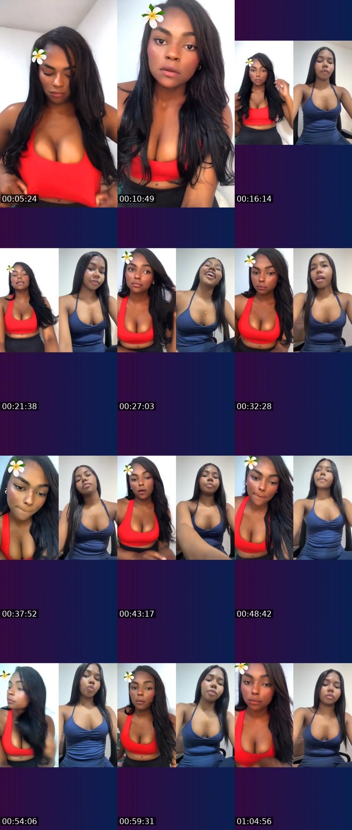 Contact-sheet preview of Lady nior✨'s Liveme recording