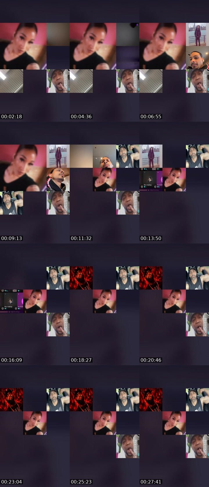 Contact-sheet preview of 𝓙𝓐𝓓𝓐💋's Liveme recording