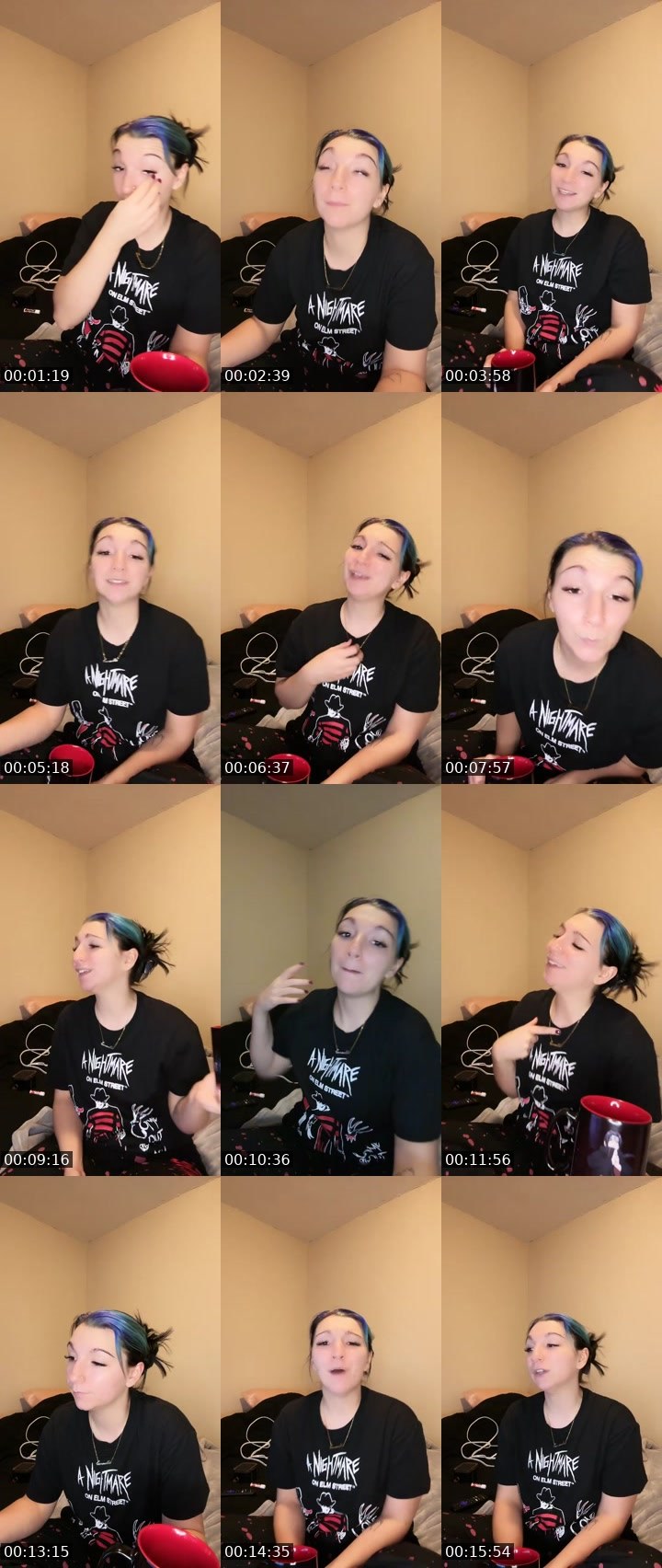 Contact-sheet preview of CheekieLixxie's Liveme recording
