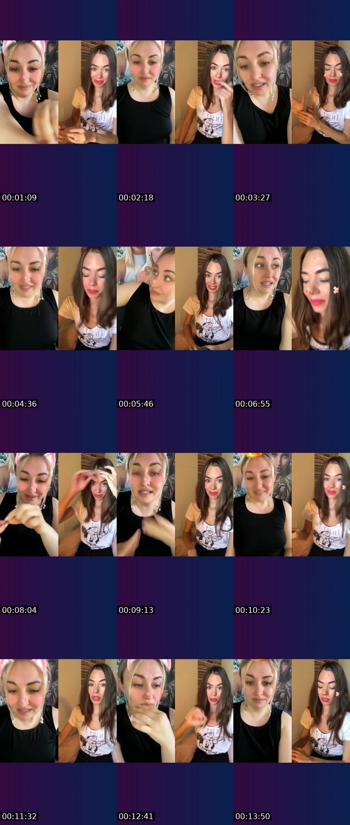 Contact-sheet preview of ✰⌖Svetti🦁's Liveme recording