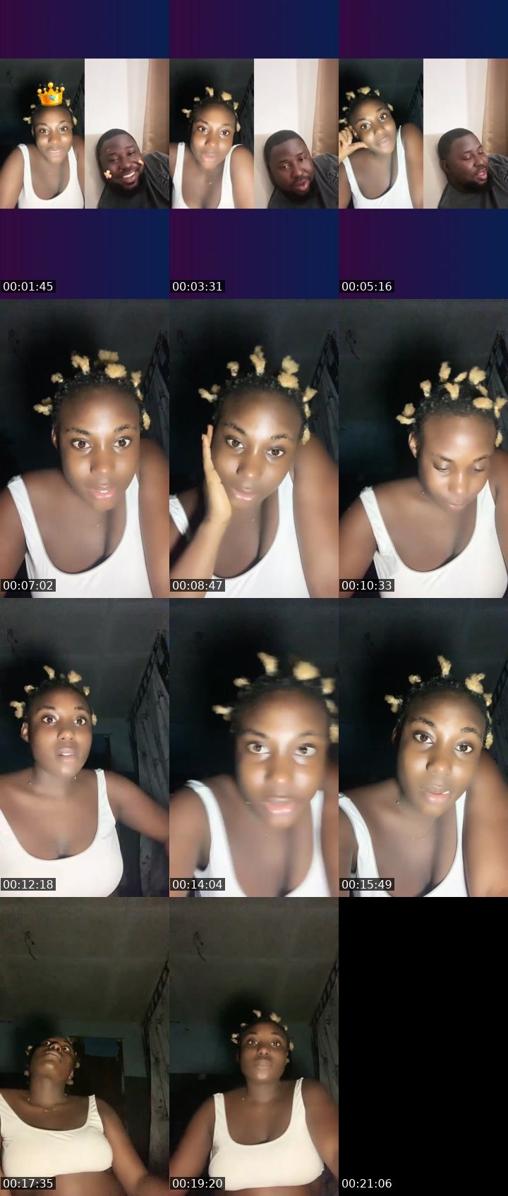 Contact-sheet preview of 🦉⃤ queen 🥹❤️Ž⃤Ť⃤'s Liveme recording