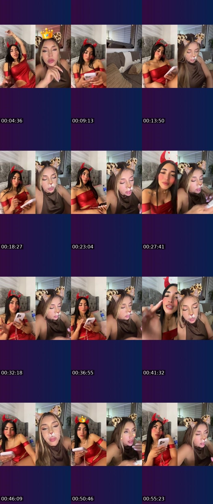 Contact-sheet preview of 🌜 𝕍𝕚𝕝𝕦𝕟𝕒 😈🌛's Liveme recording