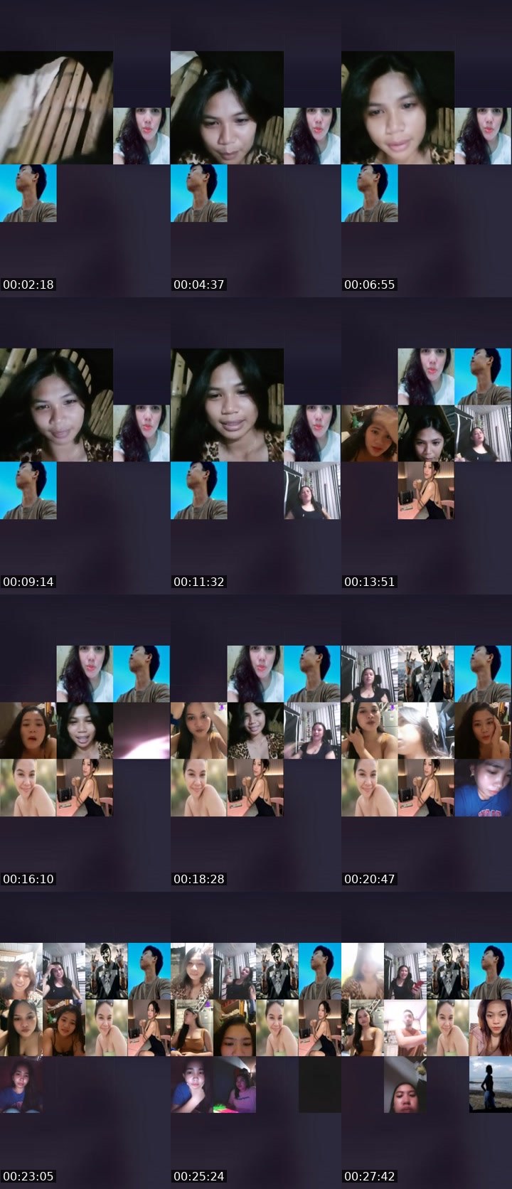Contact-sheet preview of ☝️❤️XYREL's Liveme recording