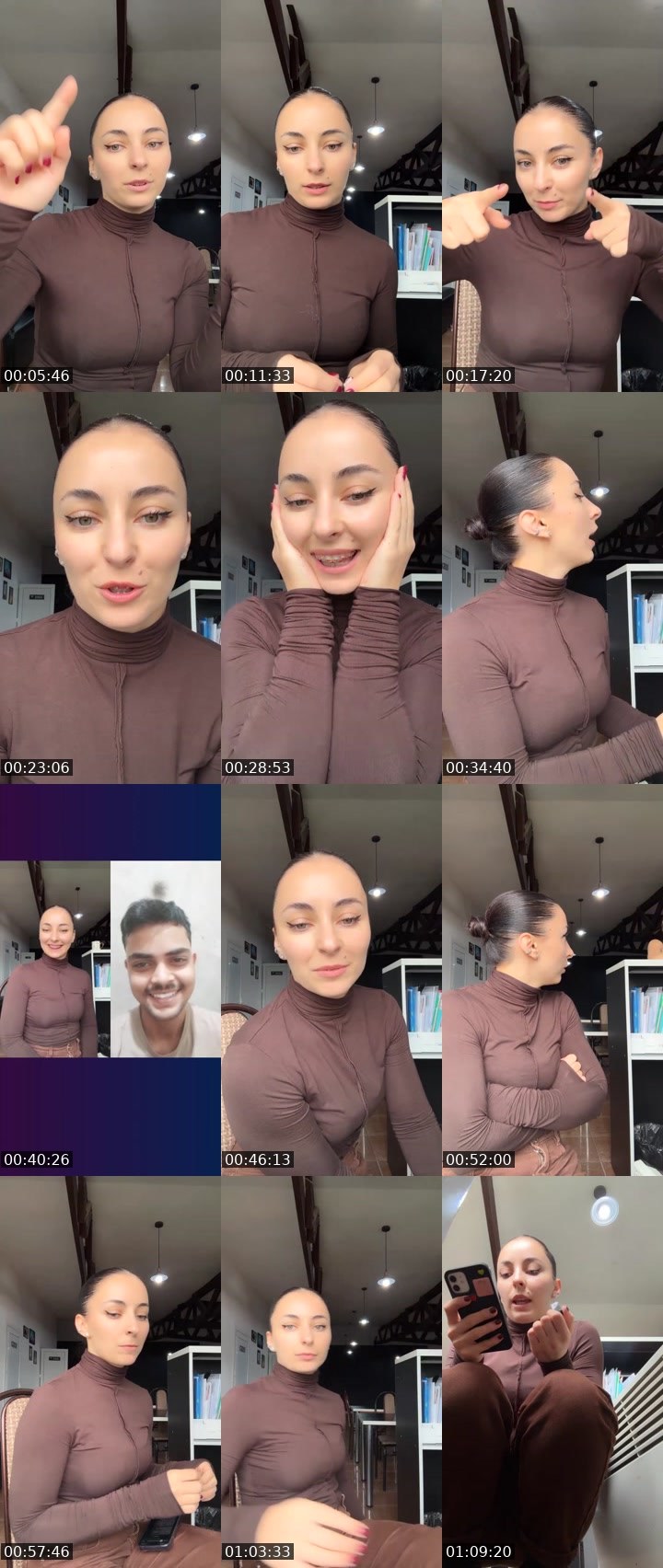 Contact-sheet preview of Zaika🌺's Liveme recording