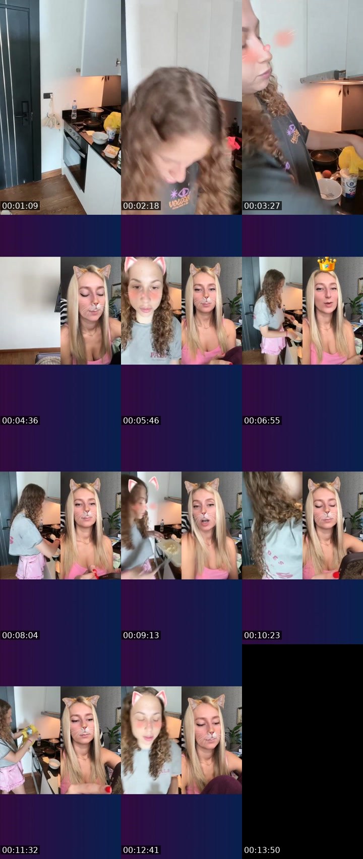 Contact-sheet preview of 𝙆𝙞𝙨𝙨𝙖💘60k🥺😛's Liveme recording