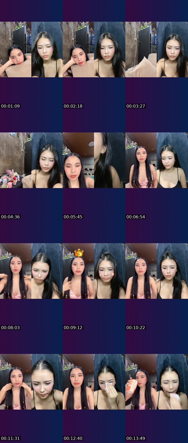 Contact-sheet preview of ᴵᴬ💎Michiikooo🫐's Liveme recording
