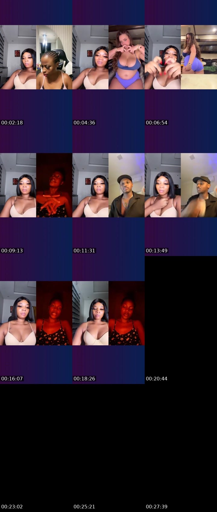 Contact-sheet preview of 🪽𝚁𝚊𝚌𝚑𝚎𝚕ꨄ💔's Liveme recording