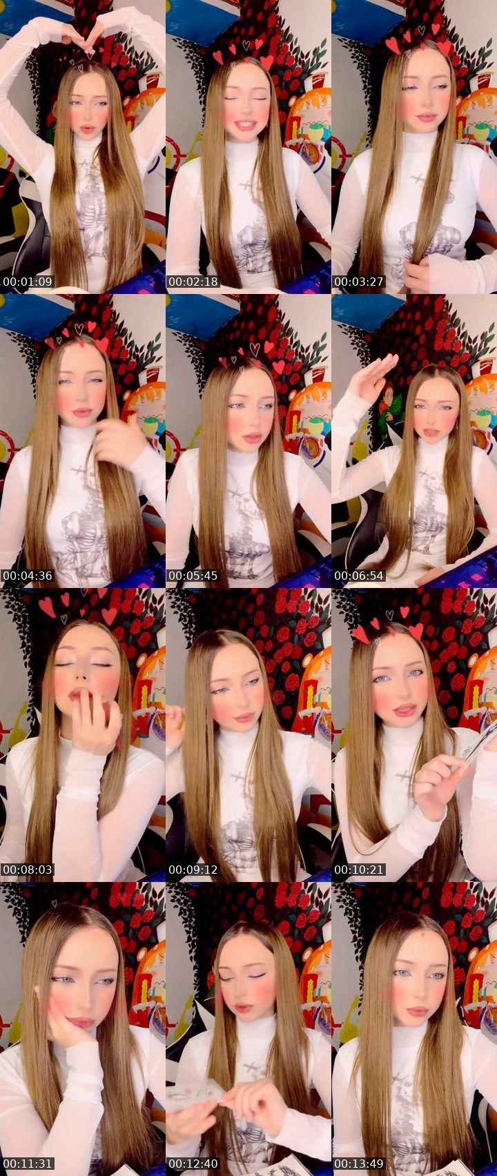 Contact-sheet preview of ᴋɪꜱꜱ🇰🇿ᴅɪᴅɪꜱʜᴋᴀ's Liveme recording