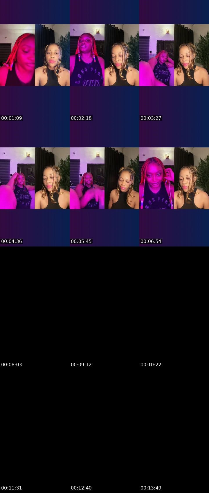 Contact-sheet preview of ✯☞ HAUTIEMAMA🫦🦋's Liveme recording