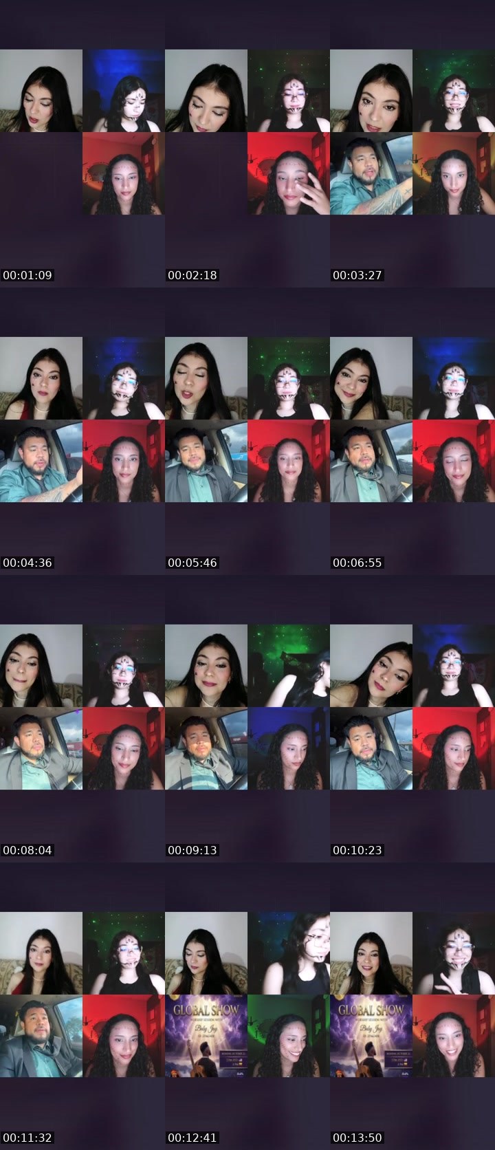 Contact-sheet preview of 🌸Mari🪽💯's Liveme recording