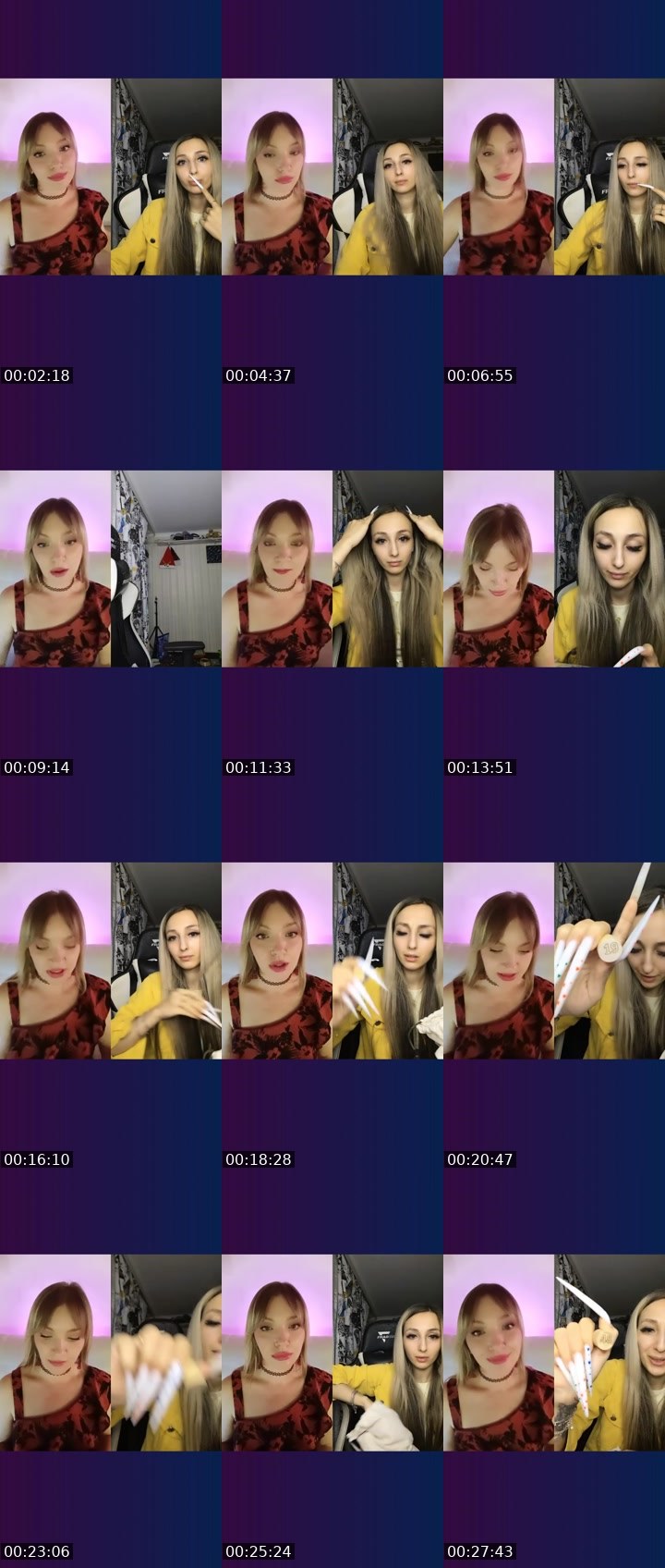 Contact-sheet preview of 35kEVAgenia❤️🌍's Liveme recording