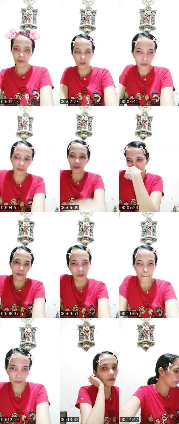 Contact-sheet preview of MESHERET🍓's Liveme recording