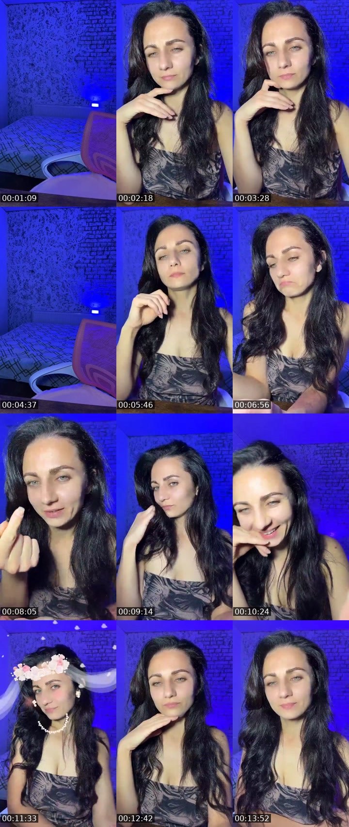 Contact-sheet preview of Khasmyn 🩵's Liveme recording