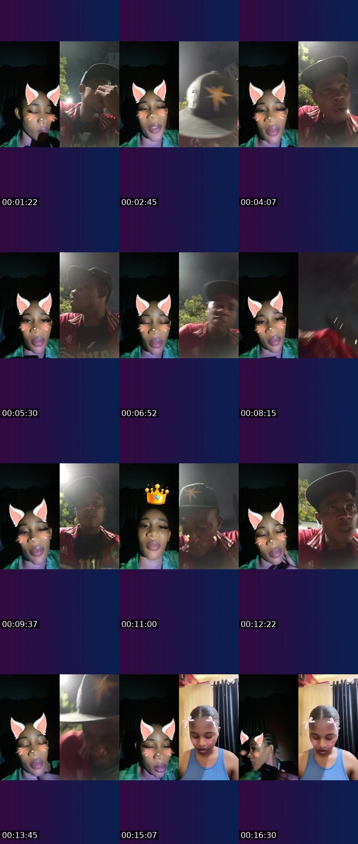 Contact-sheet preview of 3k Eliana 01🦍's Liveme recording