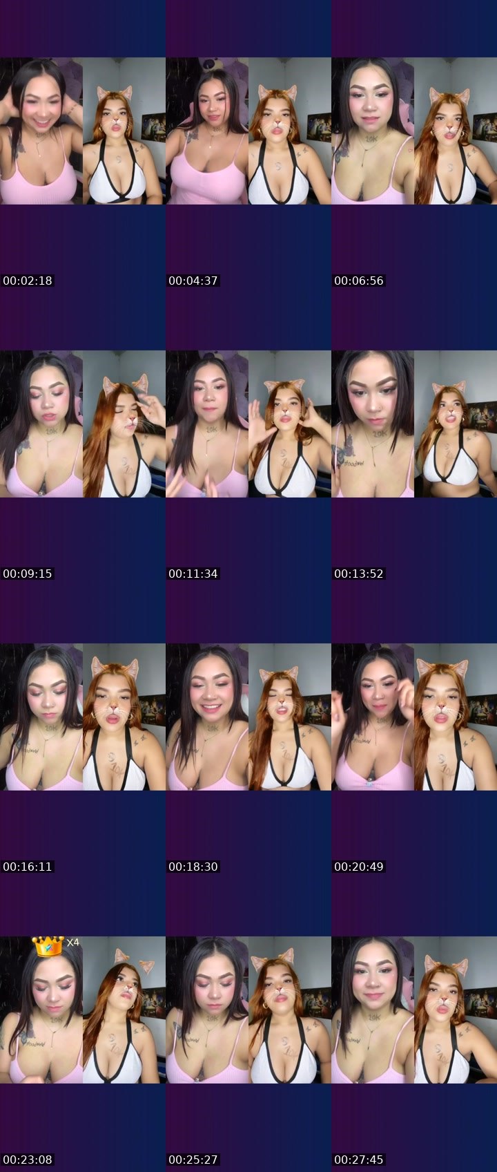 Contact-sheet preview of 🦋🐬sofi✰Lღ🦋🎭's Liveme recording