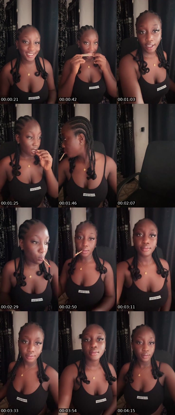 Contact-sheet preview of Black mistress😈❤️'s Liveme recording