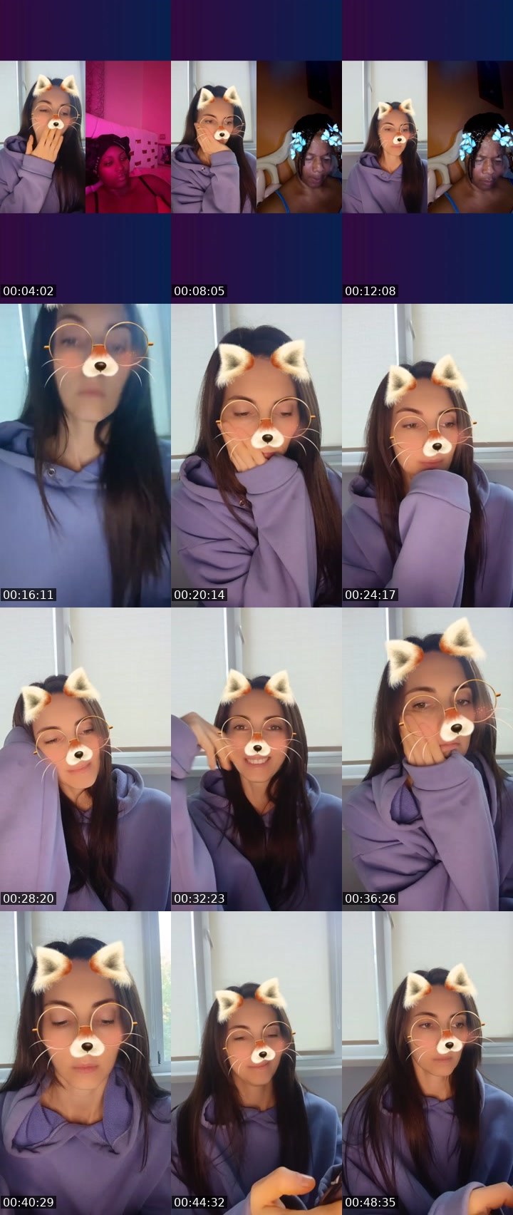 Contact-sheet preview of 25k💯Oly's Liveme recording