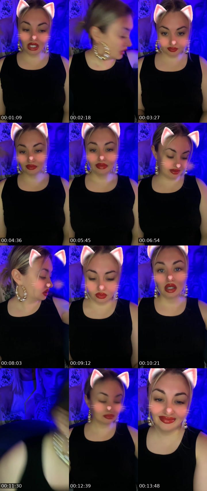 Contact-sheet preview of ✰⌖Svetti🦁's Liveme recording