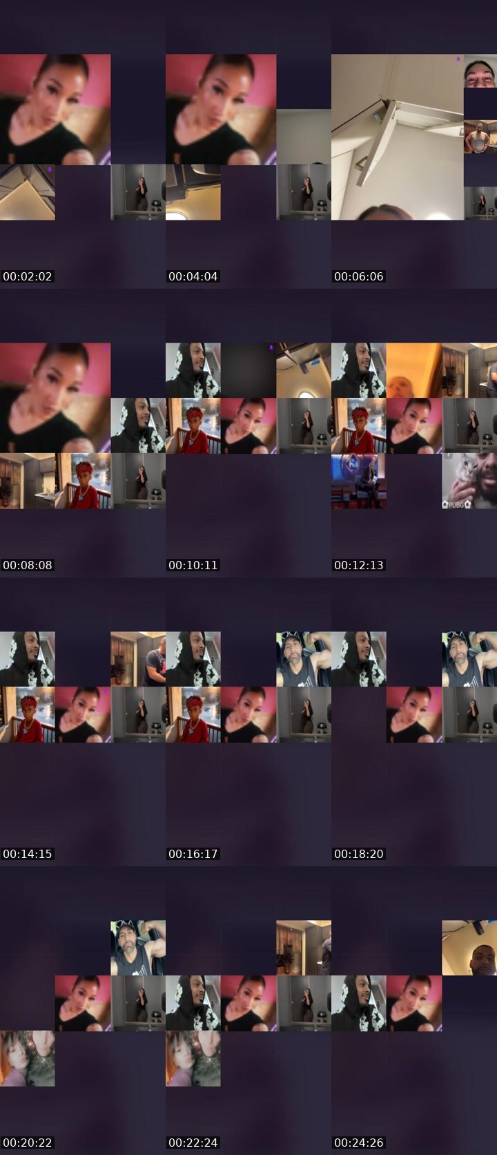 Contact-sheet preview of 𝓙𝓐𝓓𝓐💋's Liveme recording
