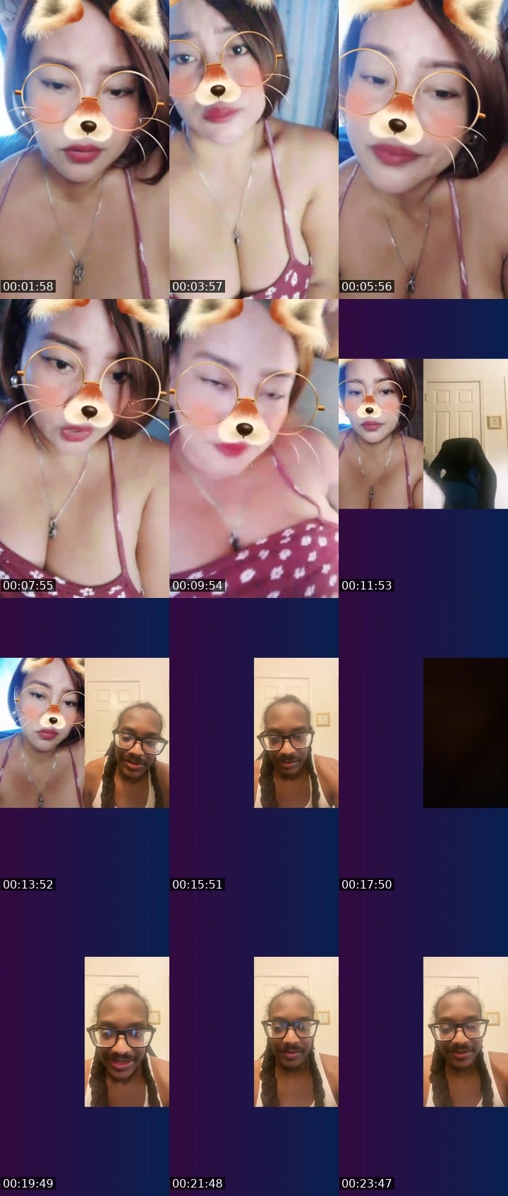 Contact-sheet preview of Zammara18's Liveme recording