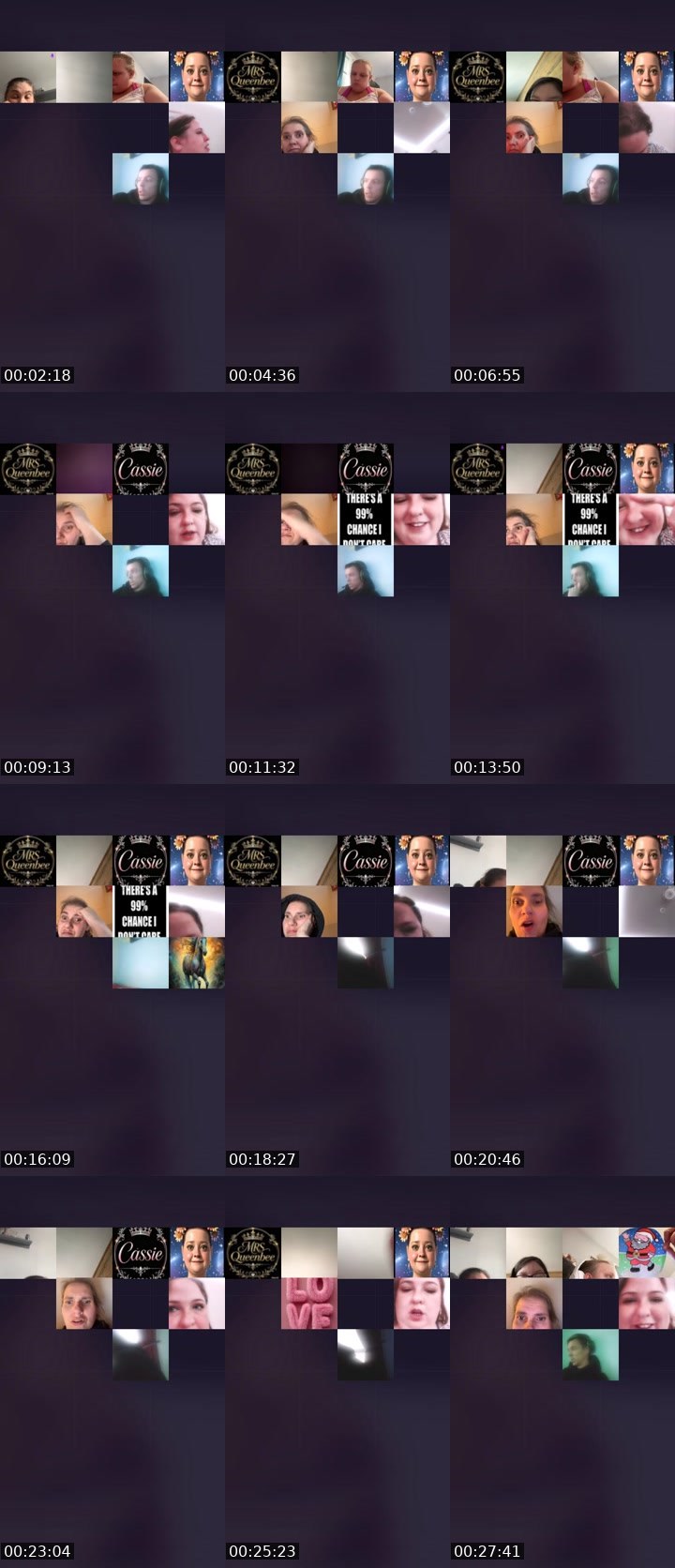 Contact-sheet preview of 💯NR💯Queenbee2.0's Liveme recording