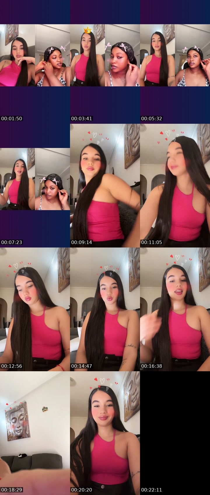 Contact-sheet preview of ✨🌩️𝓛𝓮𝓲𝓭𝔂❤️‍🔥✨'s Liveme recording