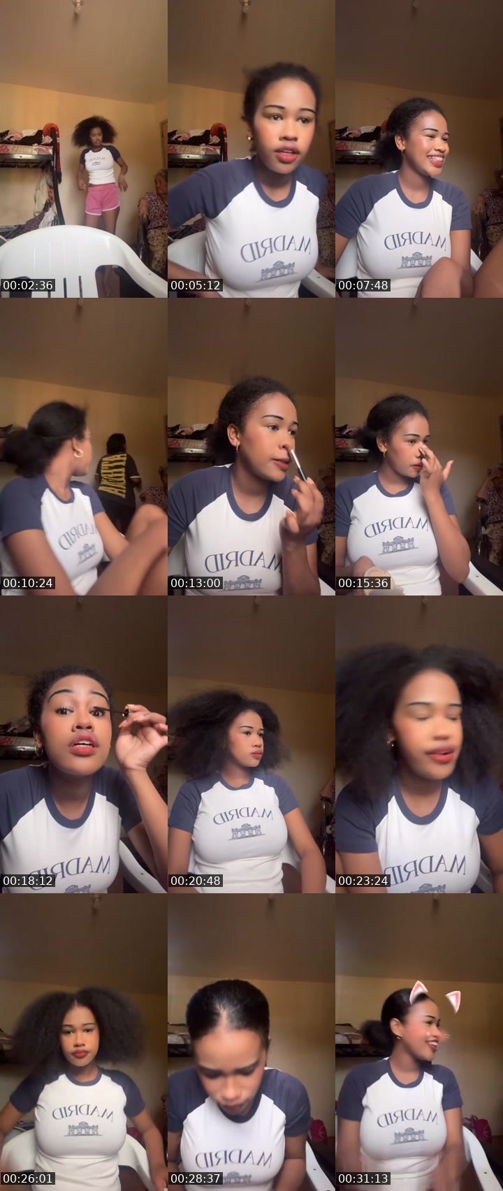 Contact-sheet preview of 👸zare🍄🍂's Liveme recording