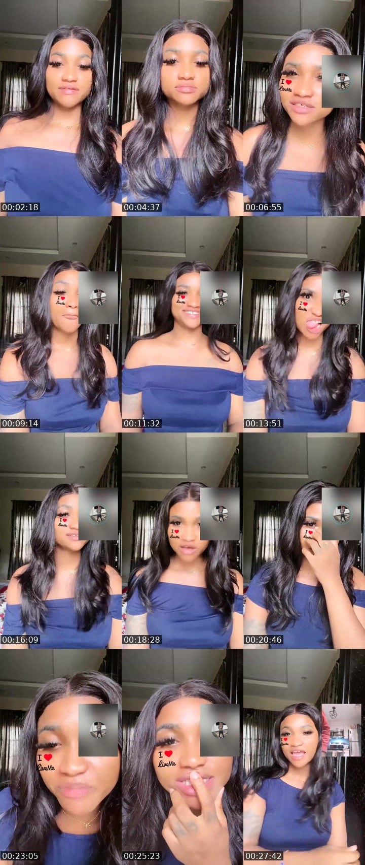 Contact-sheet preview of 🏦 Celina Angela's Liveme recording