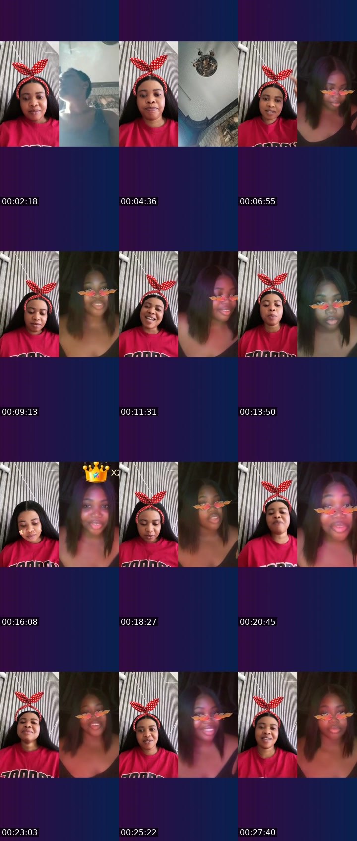 Contact-sheet preview of MERCYLUV💋's Liveme recording