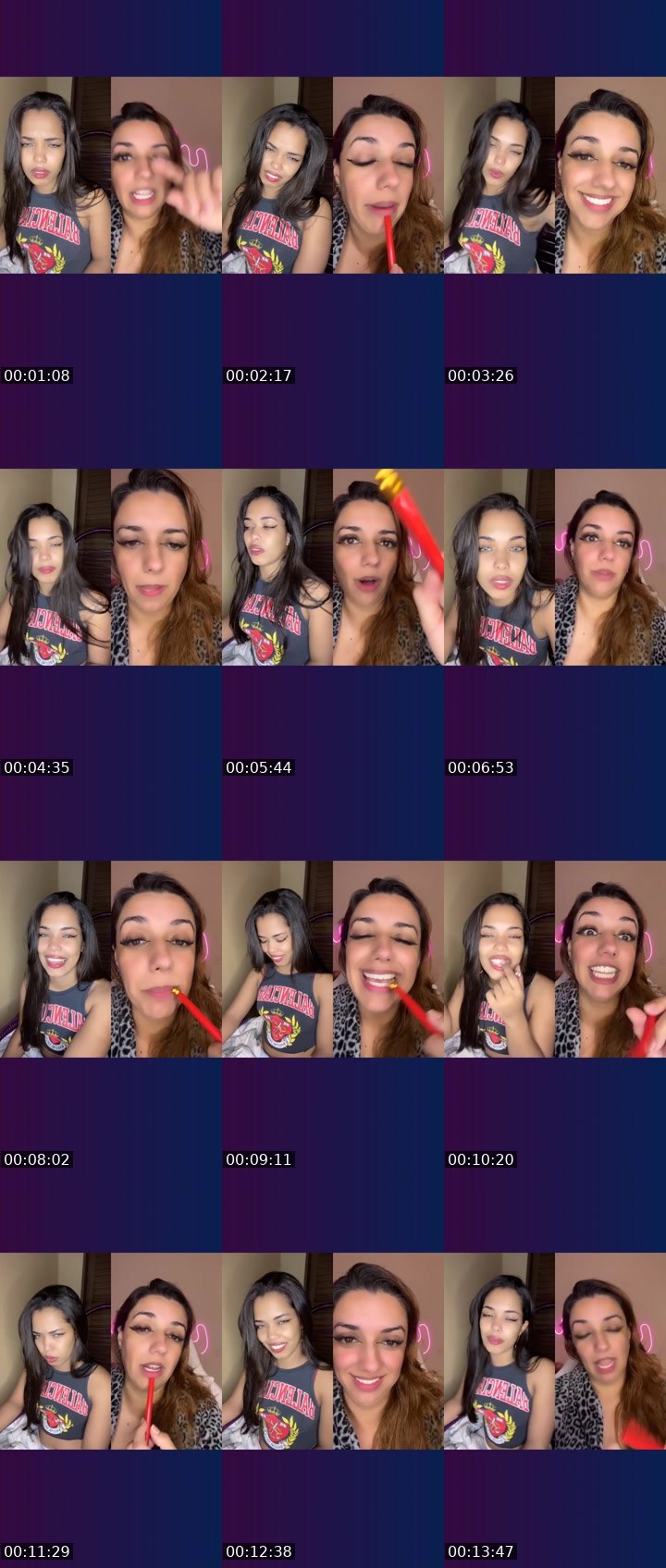 Contact-sheet preview of ✨👑 ⌲ Bibi🔥's Liveme recording