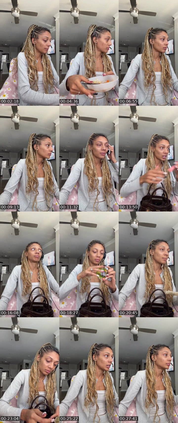 Contact-sheet preview of Blusette's Liveme recording