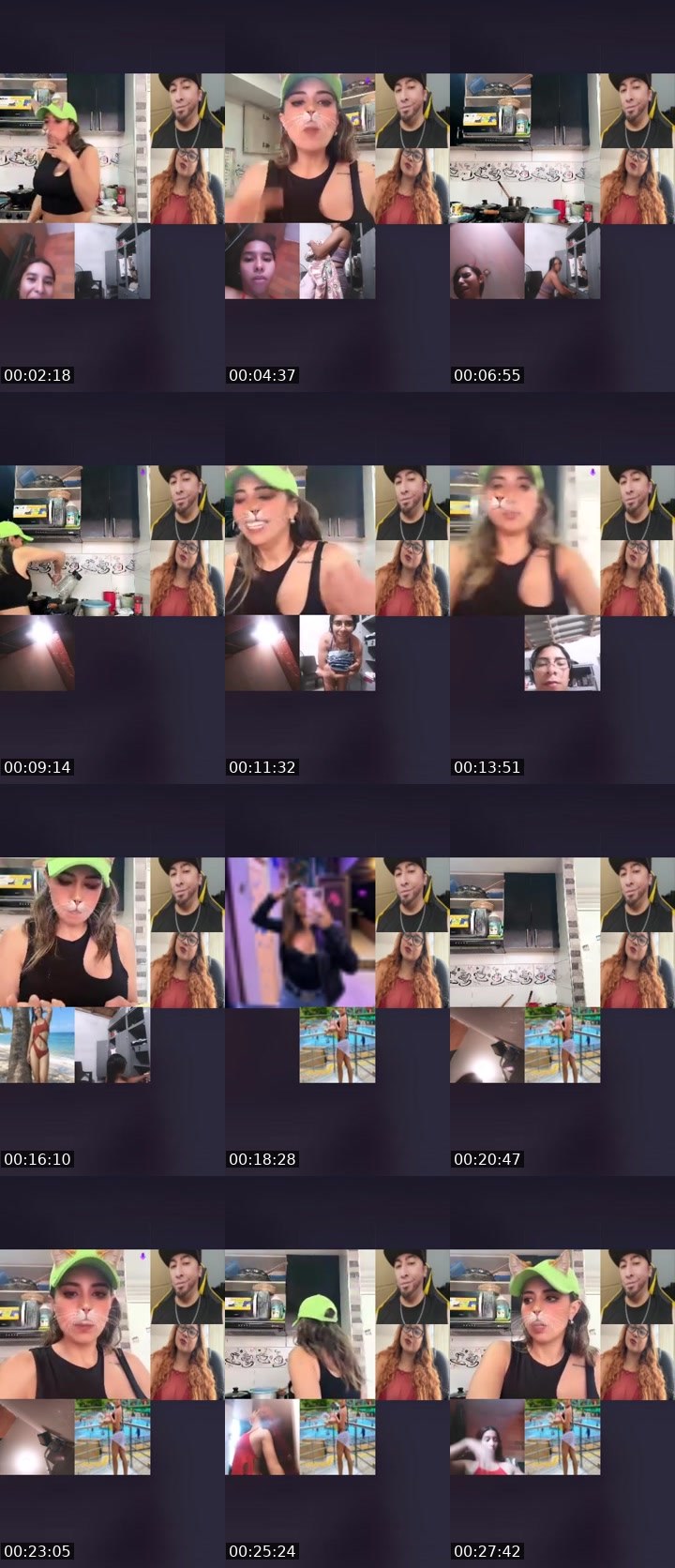 Contact-sheet preview of 🌐🍒Pame🏍🧸's Liveme recording