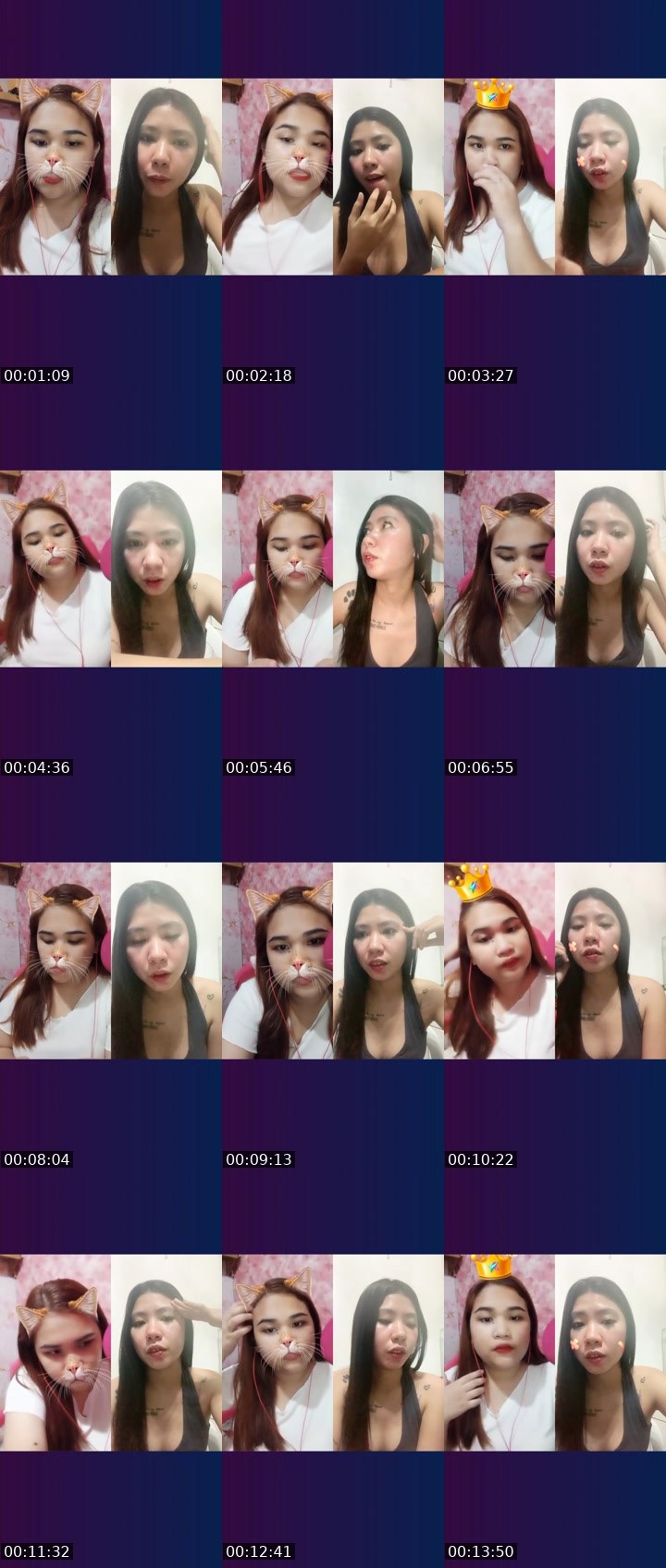 Contact-sheet preview of 👸క᭙ꫀꫀᡶ🍂's Liveme recording