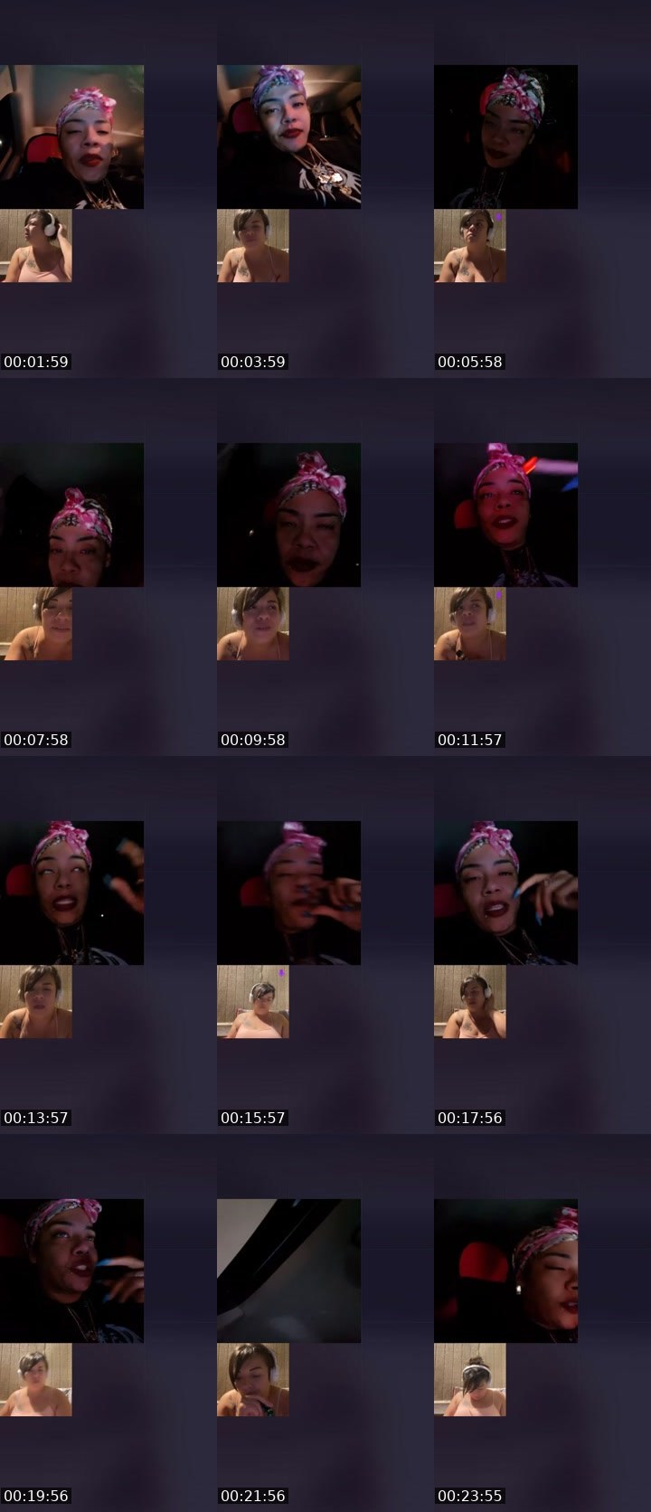 Contact-sheet preview of LOYALTY🎲💋BRONX's Liveme recording