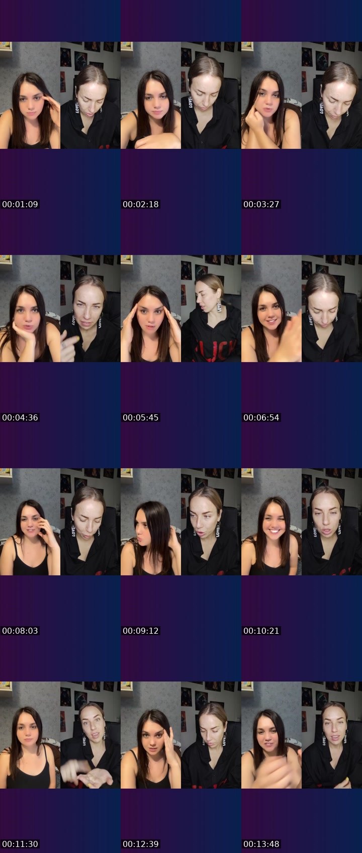 Contact-sheet preview of Nastya KH 😇's Liveme recording