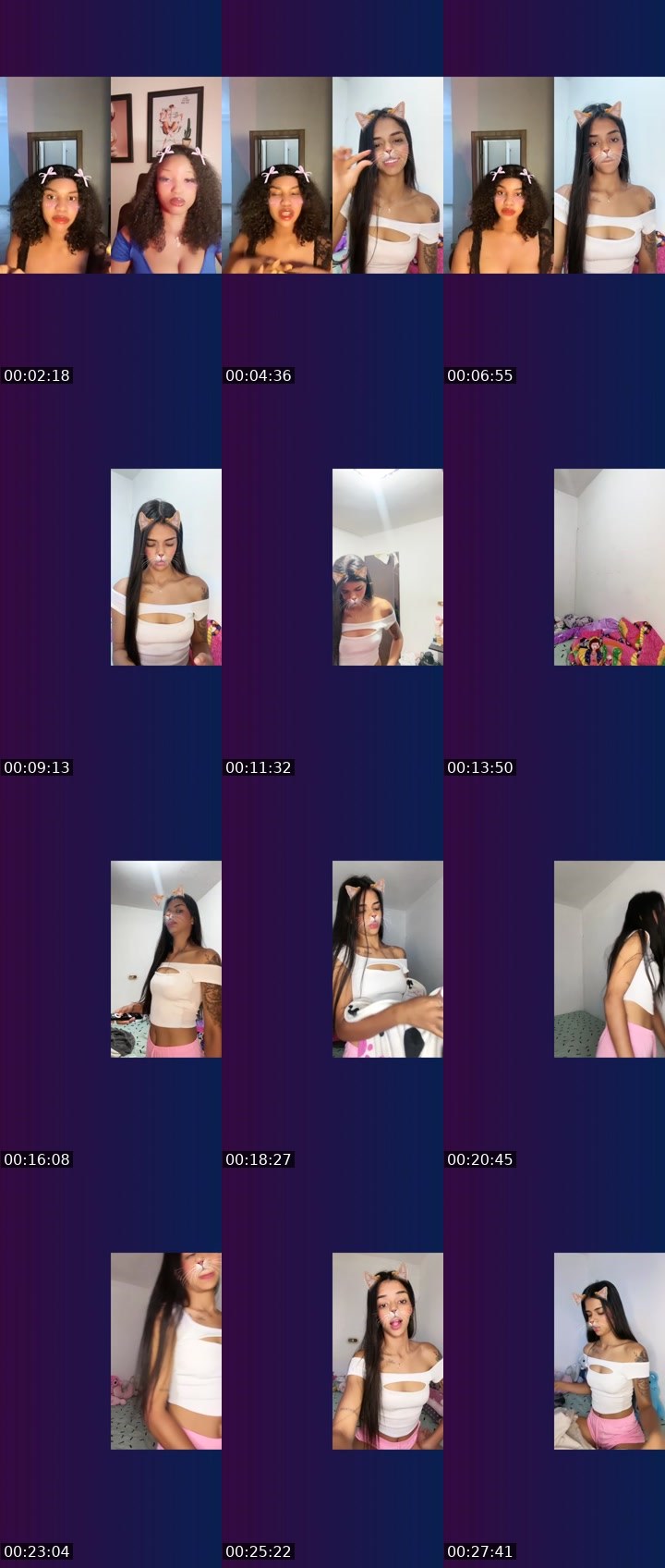 Contact-sheet preview of ྀིྀི CLAIRE🍀's Liveme recording