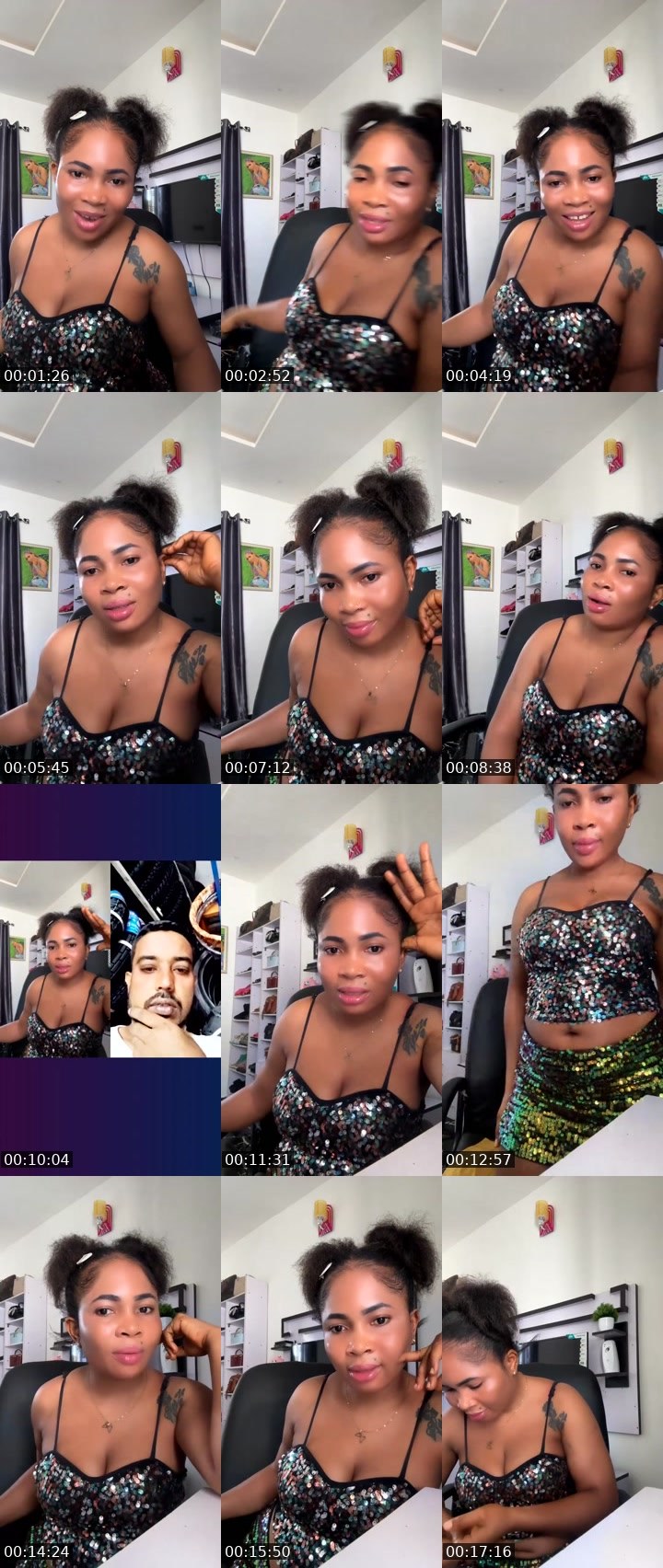 Contact-sheet preview of Glamora🫦🏦's Liveme recording
