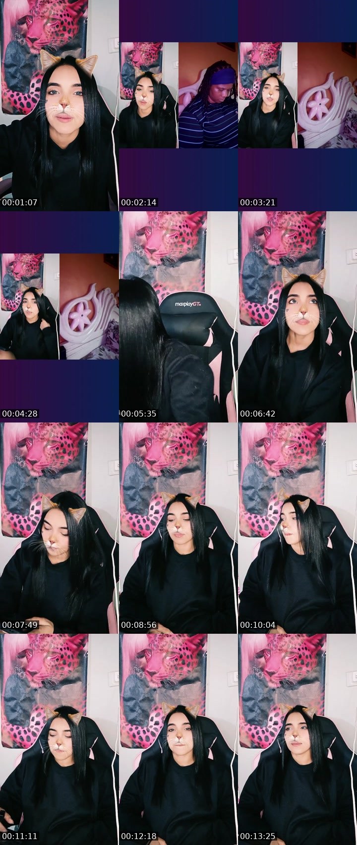 Contact-sheet preview of 🌐 CORA🖤🐼ZON's Liveme recording