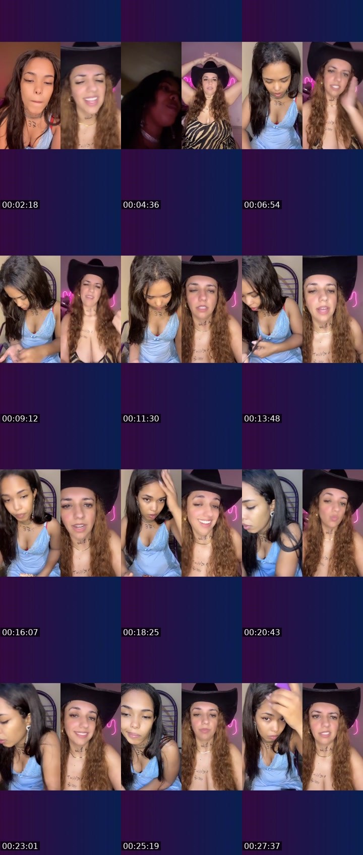 Contact-sheet preview of ✨👑 ⌲ Bibi🔥's Liveme recording