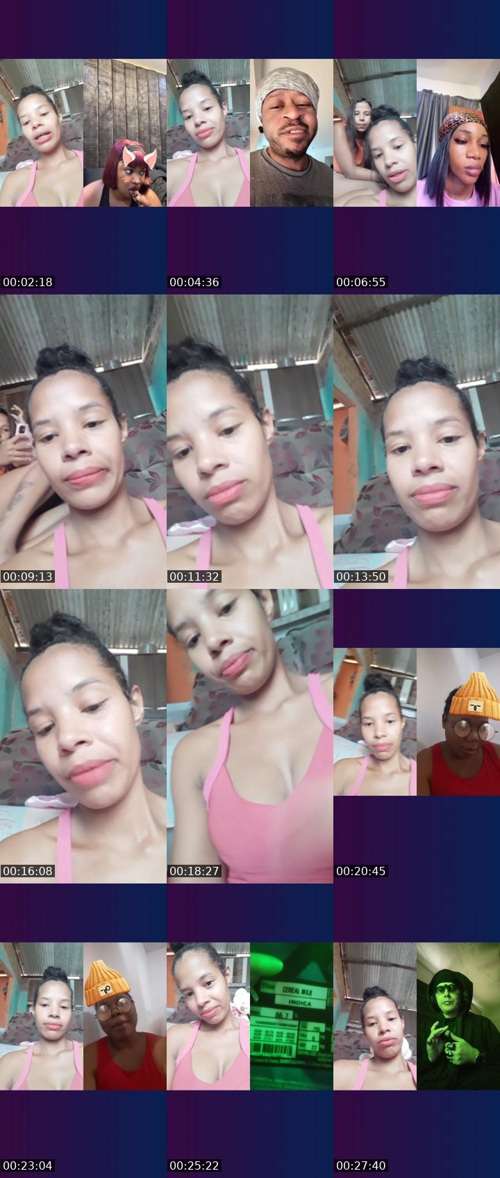 Contact-sheet preview of Barbie🦋cacheada's Liveme recording