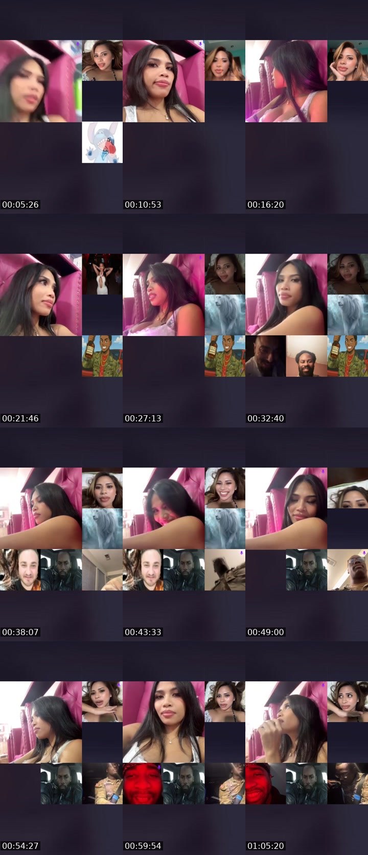 Contact-sheet preview of Hanni🫶🏻's Liveme recording