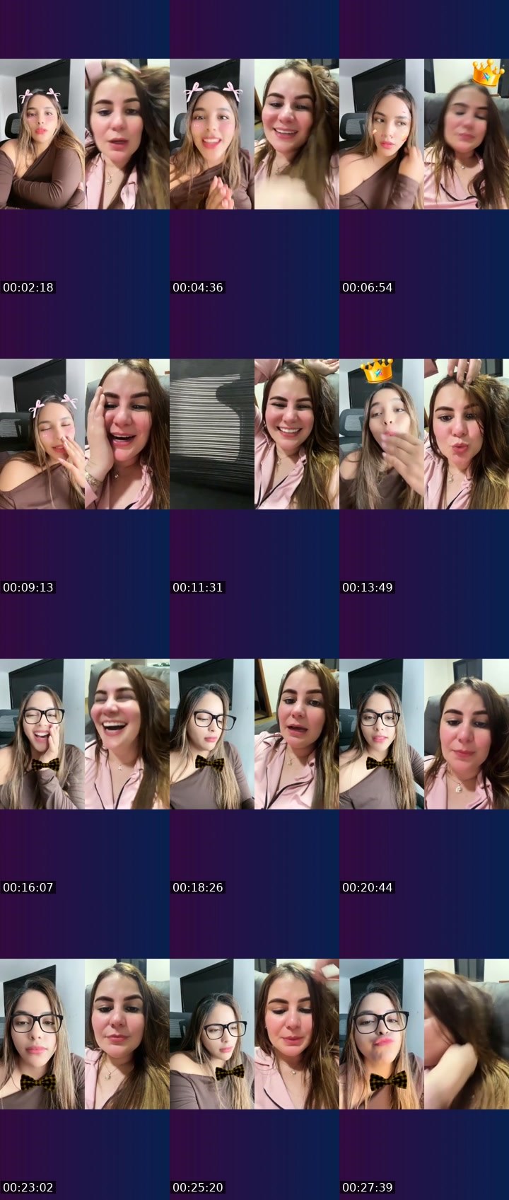 Contact-sheet preview of 🕶️👑𝓣𝓪𝓽𝓲20k☁️🧸's Liveme recording
